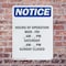 Signmission Hours Of Operation Mon - Fri _, 7 in W x Rectangle, Plastic OS-2PACK-NS-P-710-V-13542 - alternate 6